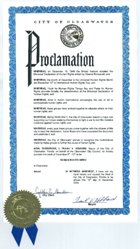 Proklamation fra borgmesteren i Clearwater